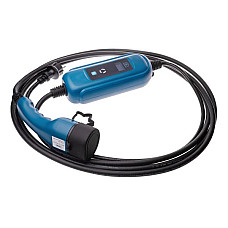 Dispozitiv de incarcare ca, vehicul electric AC charger EVSE mobile charger Akyga AK-EC-07 LCD phases quantity: 1 37kW colour: neagra/blue cable type 2 with cover with power regulation Ladowarka do samochodow elektrycznych Akyga AK-EC-07 AKYGA AK-EC-07