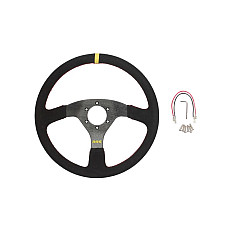 Echipament interior Kierownica RRS VELOCE srednica 350mm plaska zamszowa 3 ramiona RRS RRS0029