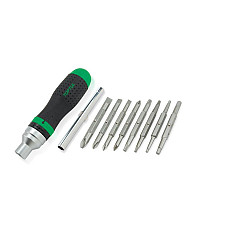 "Surubelnite, biti Suport de biti cu miner HEX / Phillips / plat / Pozidriv / TORX cu spatiu de depozitare. 19 in 1 adaptor pt 1/4"" x 5/16""" TOPTUL GAAR1002