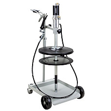 Aparate de distribuire vaselina Grease distribution set Mobile on barrels 50-60l kit contains: cart cover grease hose lubricant pistol Plate pneumatic pump pump ratio: 50:1 hose length: 2m PROFITOOL TMK2/GP2/B/BSP