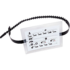 Verificare liste,etichete garaj Etykieta / Marker do opon. 50 sztuk. Opaska zaciskowa 110cm na rzep z etykieta A6 do oznaczania informacji przy wymianie i skladowania magazynowania opon. EICHNER E-9219-00094