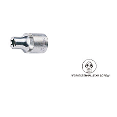 "Tubulare si accesorii Tubulara: 1/4"" E-TORX -> lungime 25 mm" HANS 2410E11