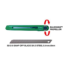 Unelte de taiat si debitat Cutit wysuwany lungime: 135 mm latime: 9 mm grosime: 05 mm HANS 5504-09