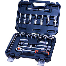 "Set scule Set of tools 6PT sockets 1/2"" number of tools: 33pcs metric size: 10 11 12 13 14 15 16 17 18 19 22 24 27 30 32 mm" PROFITOOL 0X231BC33