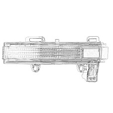 Indicator oglinda Indicator de direcie in oglinda retrovizoare laterala Dreapta  VW CRAFTER 2.0D 09.16- OE VW 7C1 949 102A
