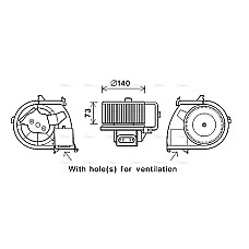 Ventilator, habitaclu Suflanta de aer RENAULT CLIO II CLIO II/HATCHBACK 1.2-3.0 09.98- AVA COOLING RT8594 AVA