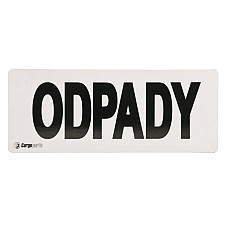 Semn de avertizare Warning/information boardWarning/information board ODPADY 120mm x 300mm CARGOPARTS CARGO-T122