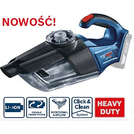 Aspiratoare Aspirator profI puternic pe baterii GAS 18V-1 aspiratie maxima 60mbar filtru HEPA capacitate rezervor 07l greutate 14kg NU INCLUDE ACUMULATOR SI incarcator FOLOSITI ACUMULATOARE Bosch 18V BOSCH 0 601 9C6 200