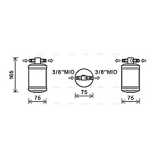"Uscator,aer conditionat Air conditioning drier 3/8""MO-3/8""MO FORD MASSEY FERGUSON" HIGHWAY 42130002HW