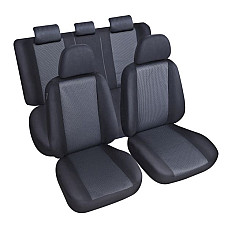 Husa scaun Seat covers size: TS neagra/grey front/rear CUSTO POL CUST 243450