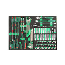 Unelte (inserturi) pentru carucioare Introduceti tava cu instrumente pentru carucior 3/8 setul de instrumente 78 szt. dimensiune cartus: 570x410 mm HANS TTF-78