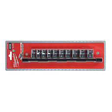 "Set chei tubulare Sockets set 10 pcs socket / drive: 3/8"" short profile: Hexagonal packaging: rail" MILWAUKEE 4932492507