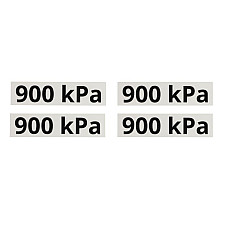 Autocolant de avertizare Axle load sticker 900 kPA 4pcs set soft 133cm x 33cm CARGOPARTS CARGO-T144