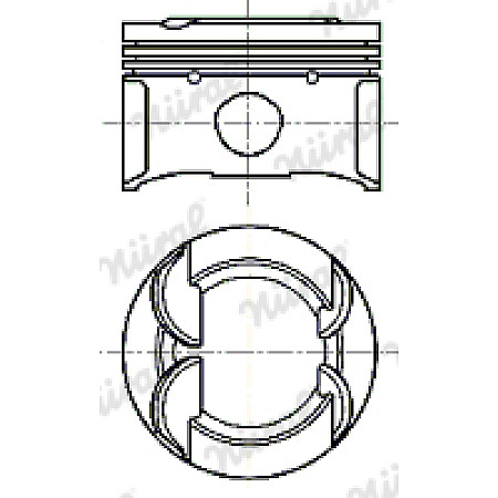 Piston 77 STD CITROEN BERLINGO MULTISPACE BERLINGO/MINIVAN C3 II C3 PICASSO C4 GRAND PICASSO II C4 II C4 PICASSO II C5 III DS3 DS4 MINI R56 R57 1.6/1.6LPG 09.06- NURAL 87-444800-10