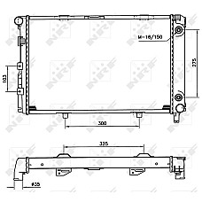 Radiator, racire motor Radiator motor MERCEDES 190 W201 2.0/2.0D NRF NRF 516580