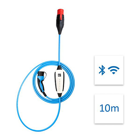 Dispozitiv de incarcare ca, vehicul electric AC charger EVSE mobile charger NRGkick 32A Standard phases quantity: 3 22kW colour: blue/grey cable type 2 with power adapter NRGkick 32A 10m Standard DINITECH . NRG12101001