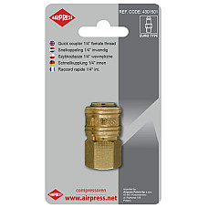 "Elemente si racorduri sisteme pneumatice Quick coupler 1/4"" inner pressure bar: 10bar" AIRPRESS 4301501