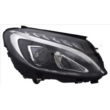 Far Headlamp R LED electric with motor no DRL LED module no LED controller MERCEDES C-KLASA W205 12.13-12.18 TYC TYC 20-16549-06-9
