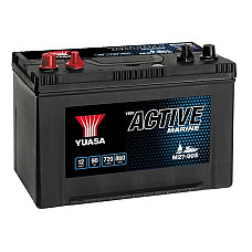 Acumulator Pornire Battery YUASA 12V 90Ah/720A Active Marine Start L+ standard terminal + threaded 304x173x225 B1 backup YUASA M27-90S
