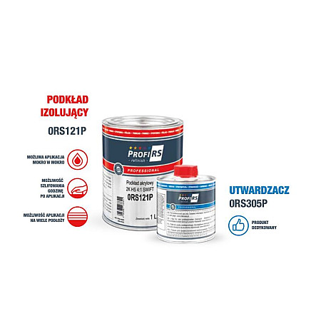 Grund / Primere Grund acrilic gri 125L intaritor tip de pulverizare: pistol proportii: 4:1 aplicatie pentru suprafata: Caroseria auto 1h -20 grade PROFIRS PROFESSIONAL 0RS121P-1.25L