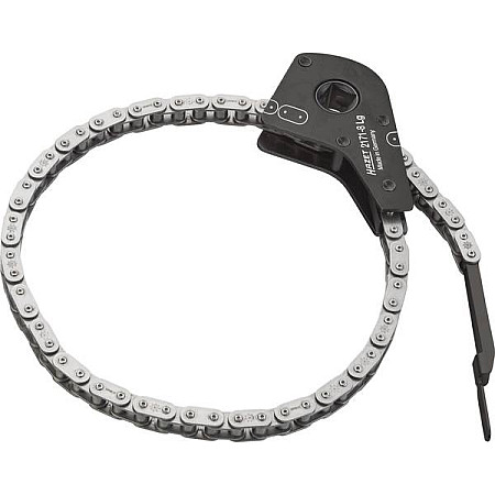 "Cheie filtru ulei Oil filter wrench chain Aluminium socket / drive: 1/2"" min. size: 50 mm max. size: 150 mm application: oil filter" HAZET HAZ 2171-8LG
