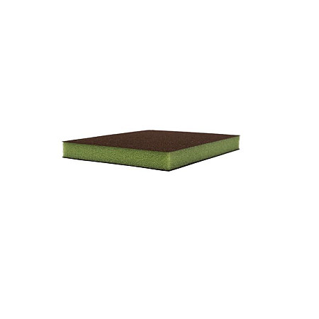Abrazivi Abrasive sponge: sheet two-sided abrasive material gradation: P320 thickness:13 size:120 x 98mm colour: brown/green on a sponge packaging 24 pcs PROFIRS PROFESSIONAL 0RS800-320P