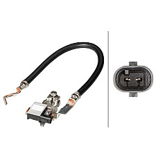 Senzor, management baterie Sensor battery management FORD C-MAX II FOCUS III GRAND C-MAX KUGA II TOURNEO CONNECT V408 NADWOZIE WIELKO TRANSIT CONNECT V408/MINIVAN 1.0-Electric 04.10- HELLA 6PK013 442-901