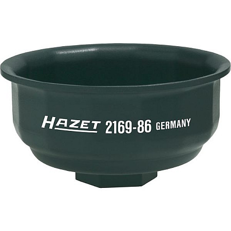 "Cheie filtru ulei Oil filter wrench bell-shaped socket / drive: 1/2"" min. size: 86 mm max. size: 97 mm application: oil filter" HAZET HAZ 2169-86
