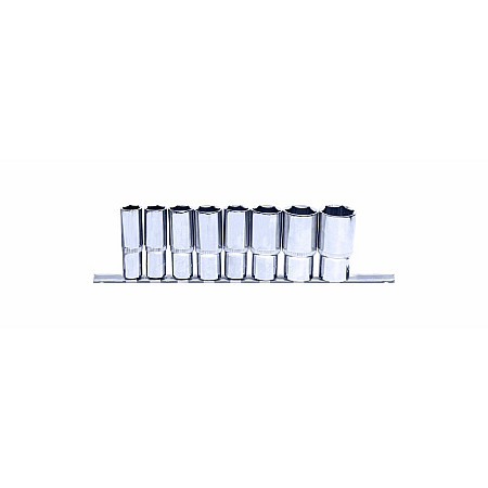 "Set chei tubulare Sockets set 8 pcs socket / drive: 1/2"" long profile: 6-point 17 19 21 22 24 27 30 32 packaging: bar" PROFITOOL 0X23178MR08