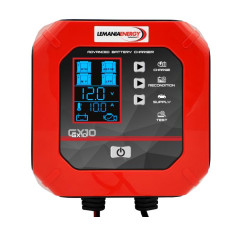 Aparat de incarcat bateria de acumulatori Battery charger charging voltage: 12 V LEMANIA ENERGY charging current: 10A power supply: 230V battery type: AGM/EFB/LiFePO4/VRLA/WET LEMANIA ENERGY 0XLMGX10