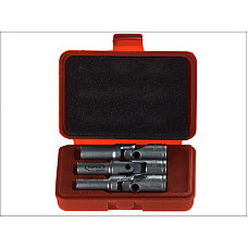 "Scule pt  sistem de alimentare Kit of sockets for glow plugs 3/8"" 6-point sizes: 8mm/10mm/12mm swivel" TOPTUL JGAI0301