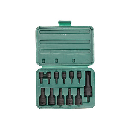 "Set scule Set tubulare si biti impact pneumatic TORX dimensiune tubulara: 1/2 1/4 3/8"" 12 buc dimensiune cheie E-TORX: T10 T15 T20 T25 T27 T30 T40 T45 T47 T50 T55 T60 impachetare: cutie de plas" HANS 896014-12