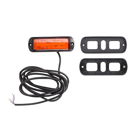 Girofar Rotating beacon orange 12/24V LED 21W rigid fitting 2-point assembly no of programs: 2 synchronized flash wire 3m WAS 1469 W218