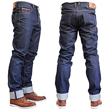 "Pantaloni de blugi Trousers jeans FREESTAR CALIFORNIA SELVAGE colour navy blue size M trouser leg length 34""" FREESTAR MOTOJEANSMODEL-16/M-34