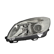 Far Lampa frontala Stanga H7/H7 electric cu motor culoare insert: argintiu SKODA FABIA II ROOMSTER ROOMSTER PRAKTIK TYC TYC 20-14428-05-2