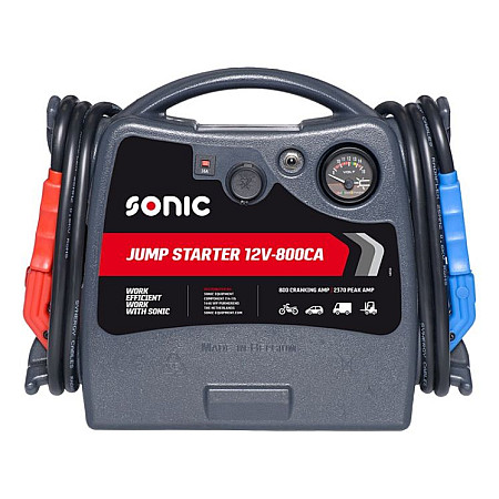 "Roboti de pornire ""BOOSTER"" Dispozitiv de pornire BOOSTER model: Jump Starter tensiune: 12V cCA: 800A curent de pornire maxim: 2370A greutate: 115 kg" SONIC 48150