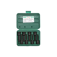 "Set scule Set tubulare si biti impact pneumatic XZN dimensiune tubulara: 1/2"" 8 buc lung impachetare: cutie de plastic" HANS 846018-8M