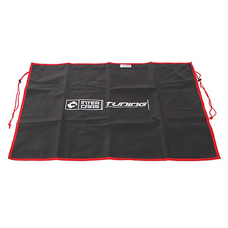 Accesorii moto Husa protectie 1buc negru 8 magneti ferita cabluri + opritoare pentru caroserie din aluminiu aripi IC Material tuning piele ecologica Dimensiune 74 mm IZI MATA FULL TU