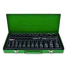 "Set scule Set tubulare impact Hexagonal dimensiune tubulara: 1/2"" 32 buc lung scurt" TOPTUL GDAD3201