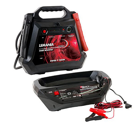 "Roboti de pornire ""BOOSTER"" Dispozitiv de pornire BOOSTER model: P27 tensiune: 12V cCA: 850A curent de pornire maxim: 2500A greutate: 98 kg Aparatul contine baterie" LEMANIA ENERGY 0XLMP232500P27