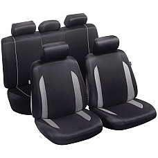 Husa scaun Seat covers size: TS neagra/grey front/rear CUSTO POL CUST 243310