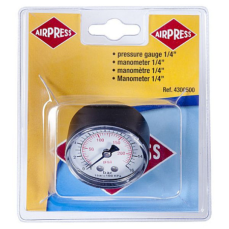 "Elemente si racorduri sisteme pneumatice Pressure gauge 1/4"" pressure bar: 10bar for reducer" AIRPRESS 45219