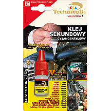 Adeziv universal cianoacrilat incolor 5g destinat pentru: cauciuc ceramica elastomeri lemn materiale plastice metal foarte repede lipici ciano-acrilic - tip picatura Tip de contact TECHNICQLL TE C-129 5 G