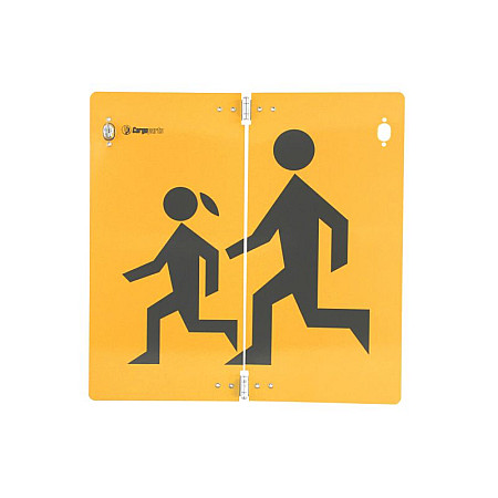 "Semn de avertizare Warning/information board""Caution Children"" plate rear folded with reflector" CARGOPARTS CARGO-T101