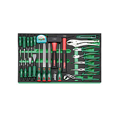 Unelte (inserturi) pentru carucioare Introduceti tava cu instrumente pentru carucior setul de instrumente 23 szt. dimensiune cartus: 570x410 mm HANS TTF-23