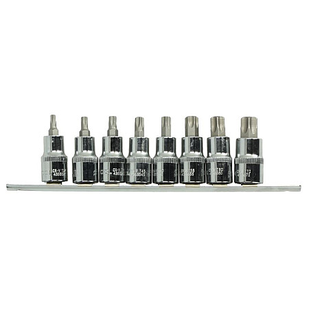 "Set chei tubulare Bit sockets set 1/2"" TORX number of tools: 8pcs T27 T30 T40 T50 T55 T60 T70" PROFITOOL 0X43555MR08