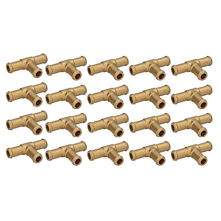 "Teu T-piece for water ""T"" 12/6/12 - brass quantity per packaging: 10pcs" P.P.H.U. GOMET LPG GZ-07-73 X10