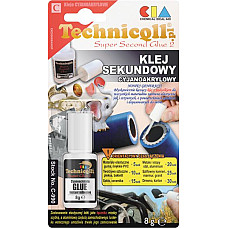 Adeziv universal cianoacrilat incolor 8g destinat pentru: cauciuc ceramica elastomeri lemn materiale plastice metal foarte repede lipici ciano-acrilic - tip picatura Tip de contact TECHNICQLL TE C-990 8 G
