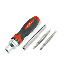 "Surubelnite, biti Suport de biti cu miner Phillips / plat 7 in 1 adaptor 1/4"" x 5/16"" biti: PH1 x drept 5mm PH2 x drept 6mm" TOPTUL GAAR0402